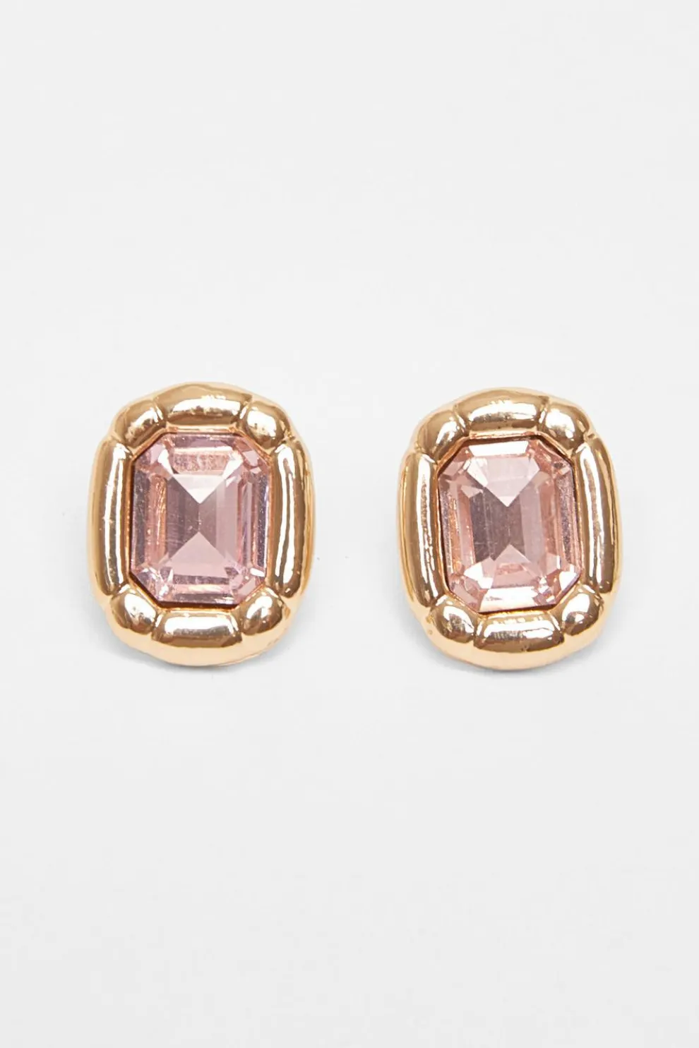 Pink Jewel Stud Earrings
