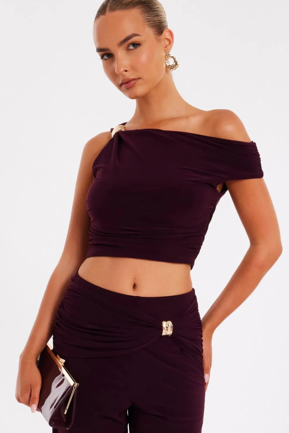 Plum Drop Sleeve Top