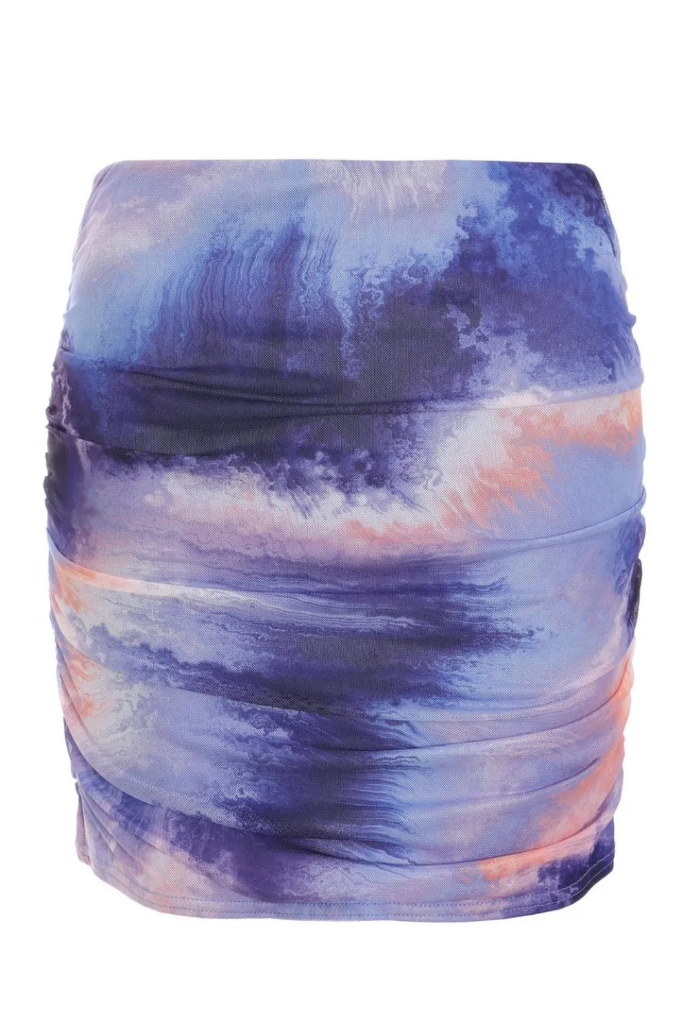 Purple Mesh Tie Dye Skirt