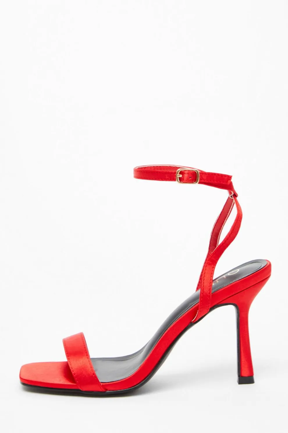 Red Barely There Heels