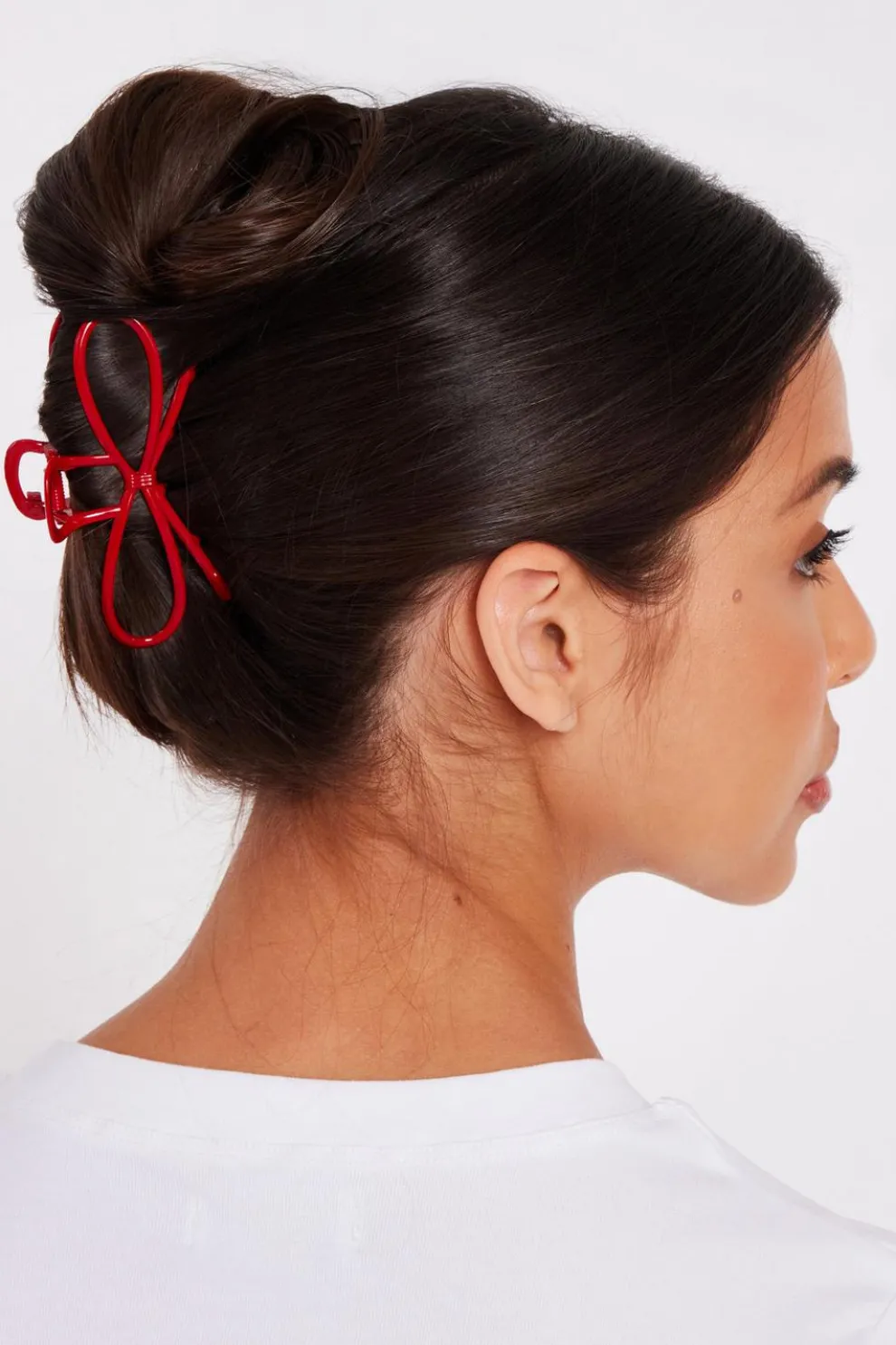 Red Bow Hair Claw