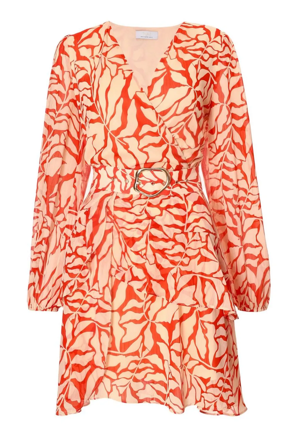 Red Chiffon Floral Skater Dress