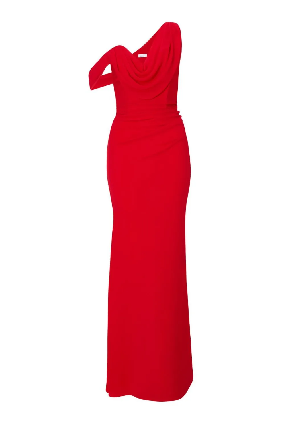 Red Drop Sleeve Maxi Dress