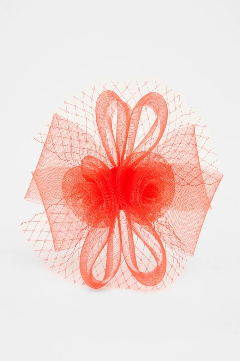 Red Flower Clip Fascinator