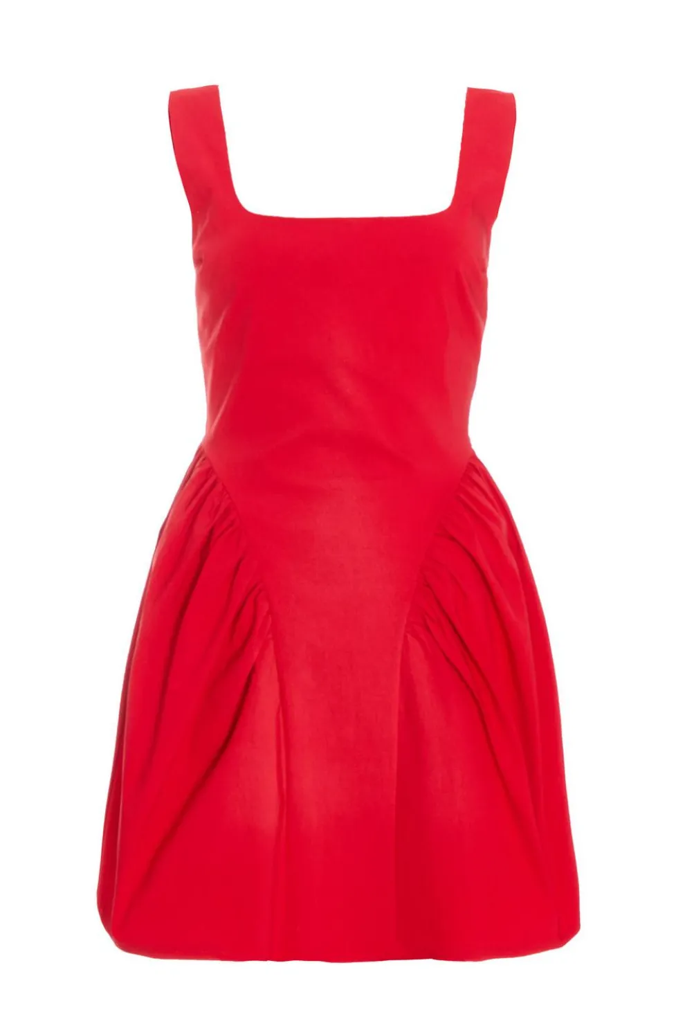 Red Scoop Back Skater Dress