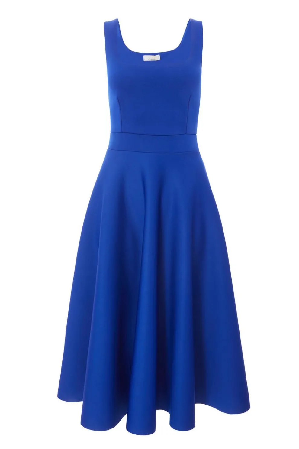 Royal Blue A-Line Midi Dress