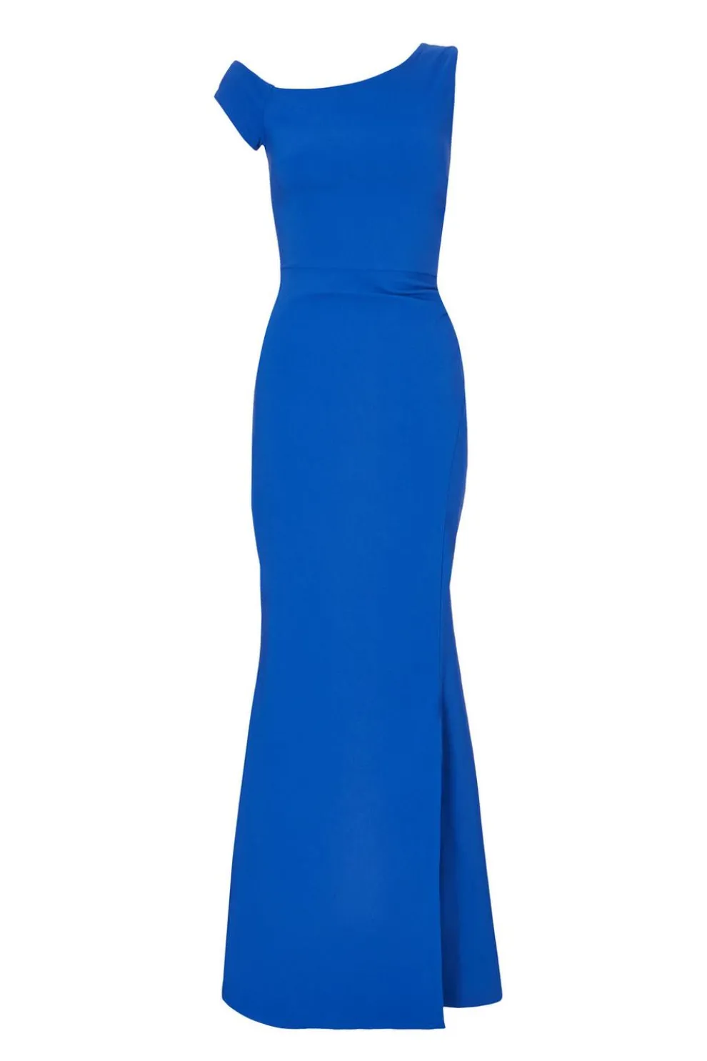 Royal Blue Asymmetric Maxi Dress