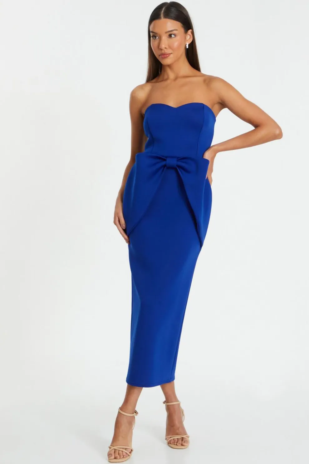 Royal Blue Bandeau Midaxi Dress
