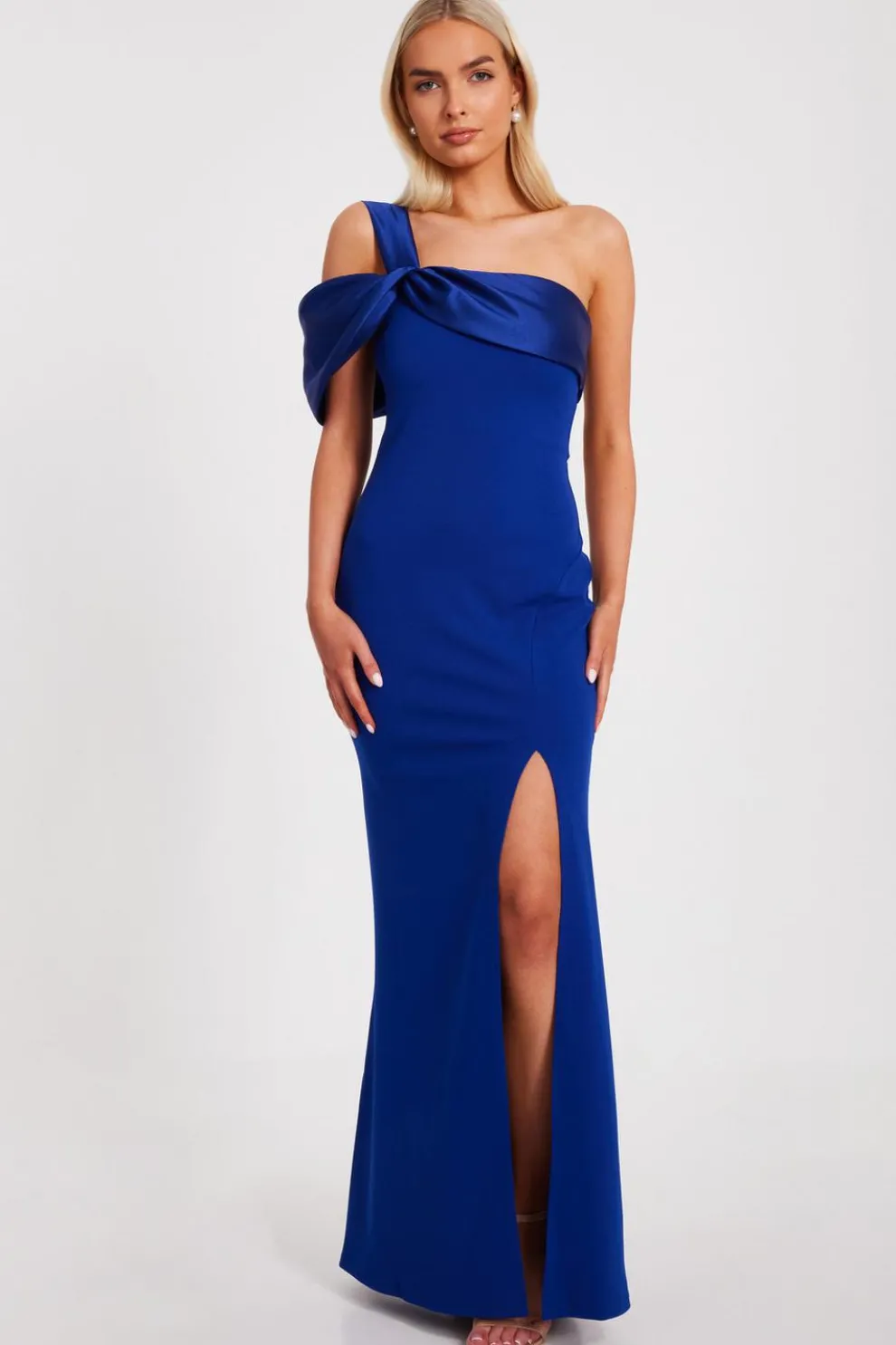 Royal Blue One Shoulder Maxi Dress