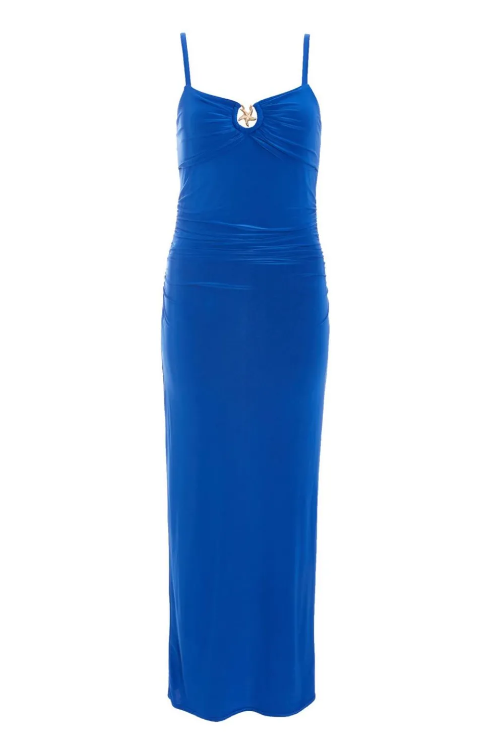 Royal Blue Ruched Maxi Dress