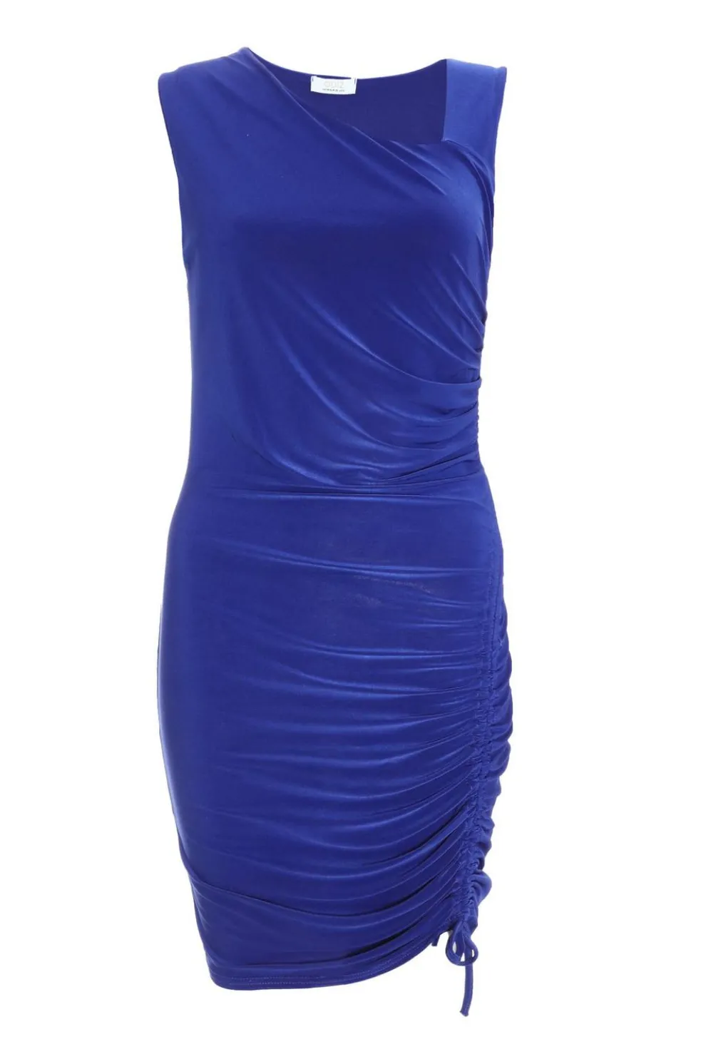 Royal Blue Ruched Bodycon Mini Dress