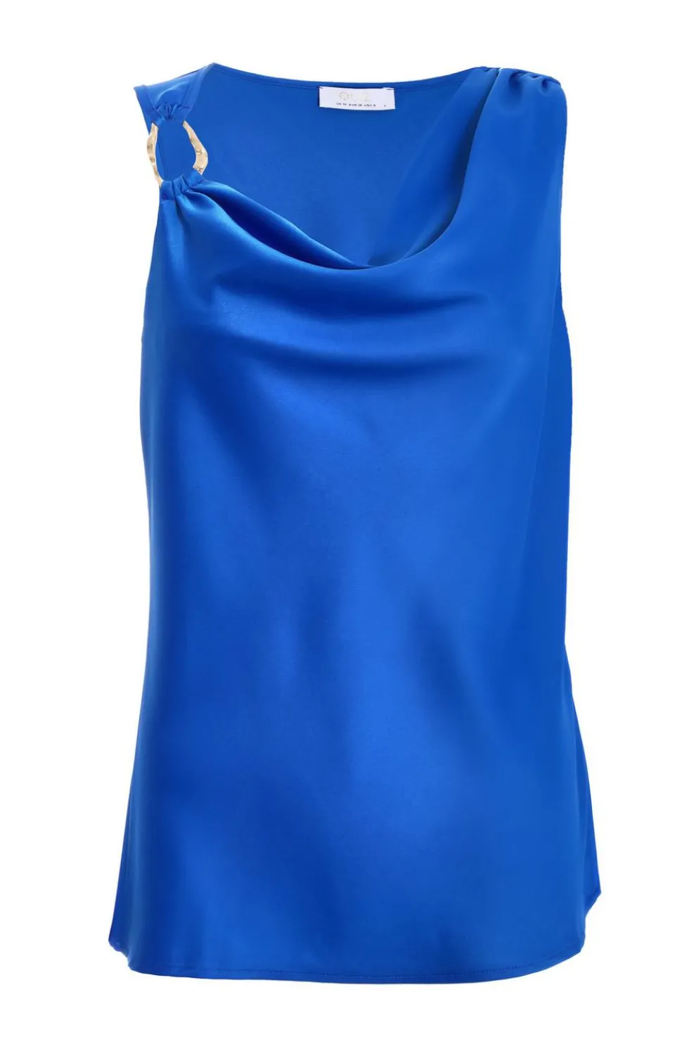 Royal Blue Satin Vest Top
