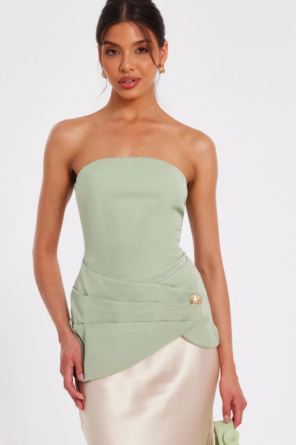 Sage Bandeau Wrap Top