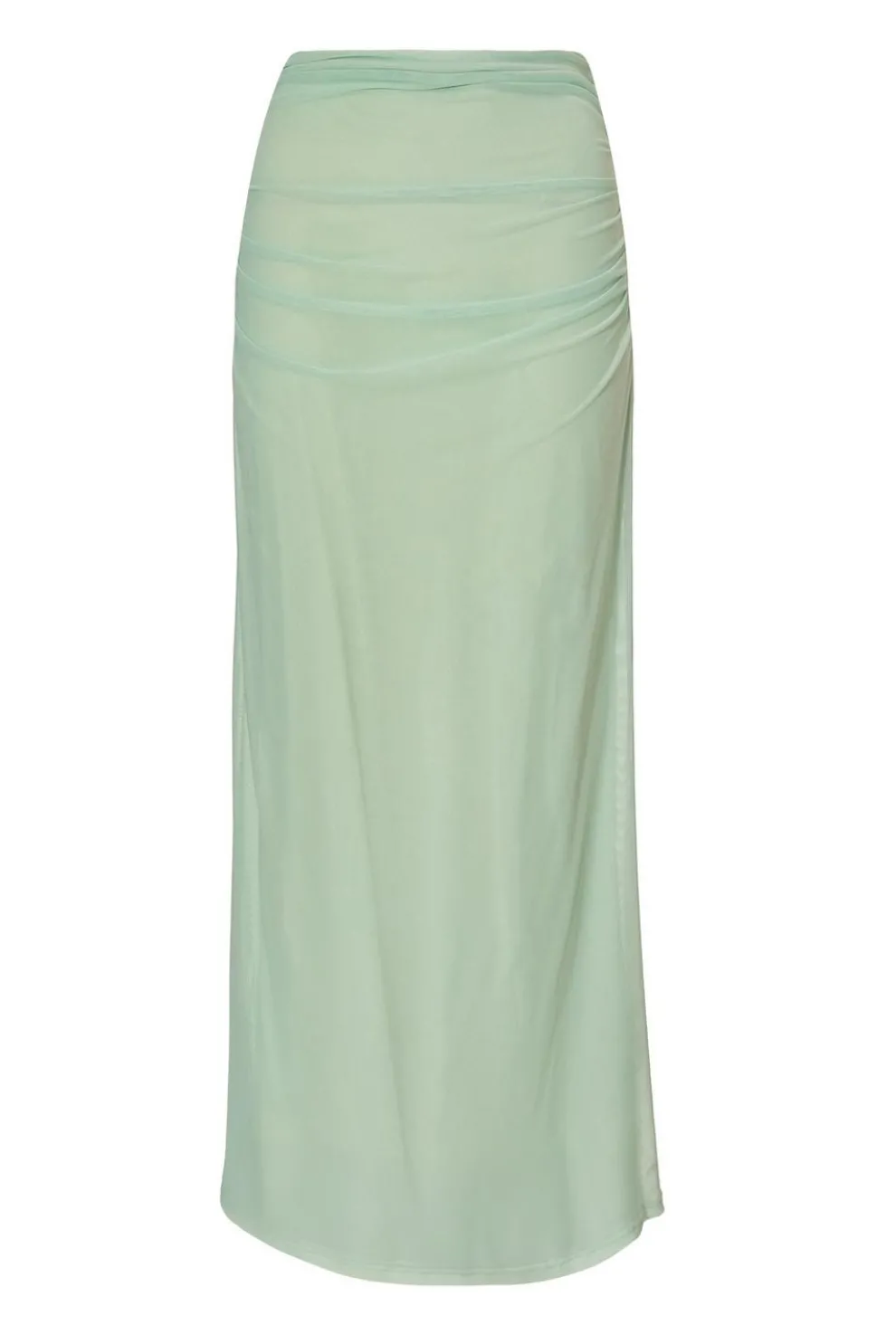 Sage Mesh Ruched Midaxi Skirt