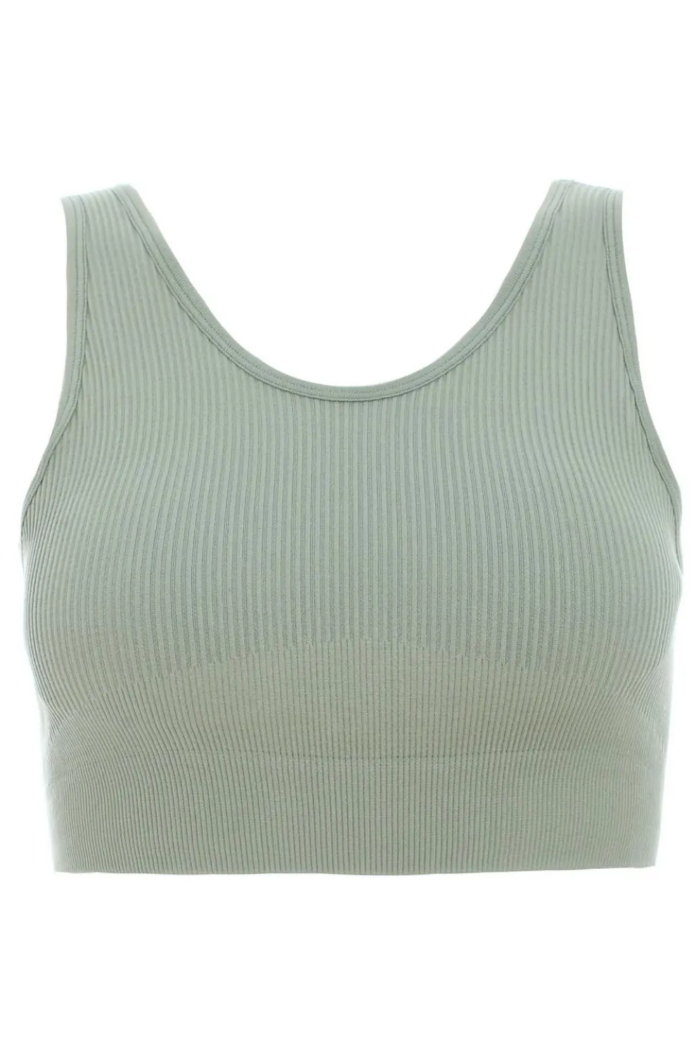 Sage Seamless Strappy Crop Top