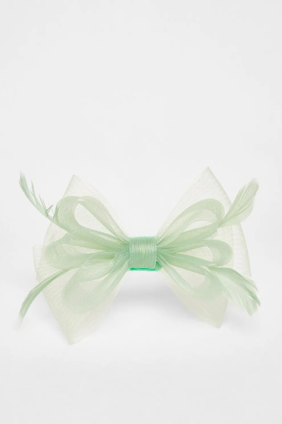 Sage Small Bow Clip Fascinator