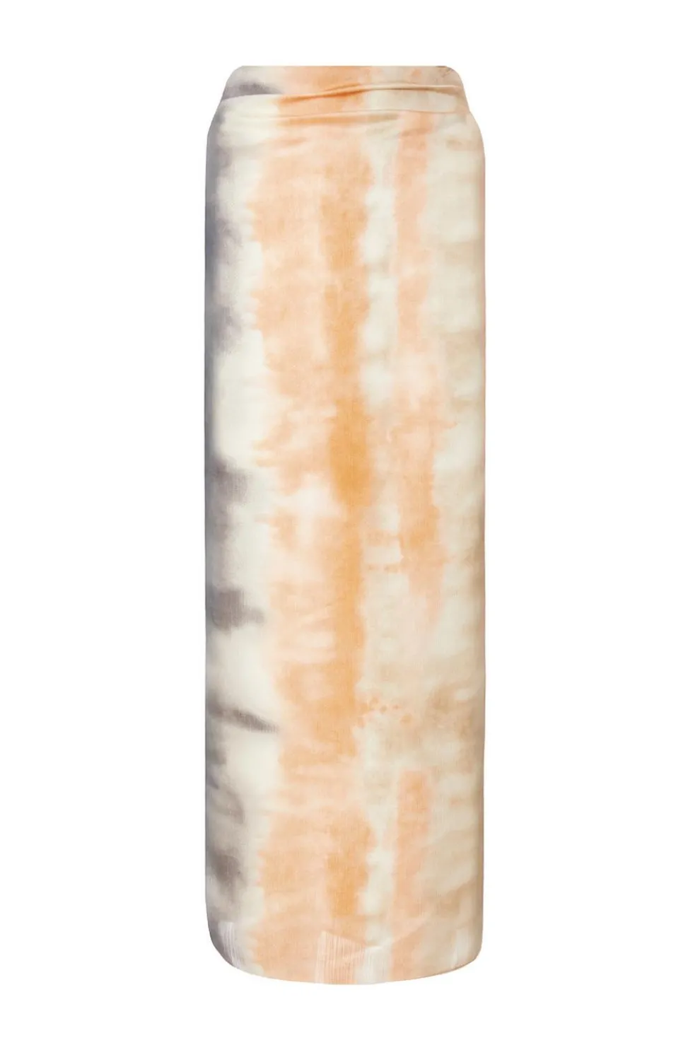 Satin Marble Print Maxi Skirt