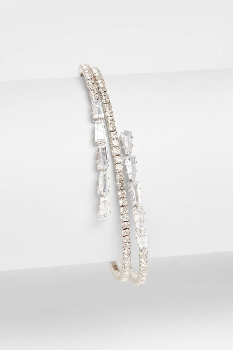 Silver Diamante Wrap Bracelet