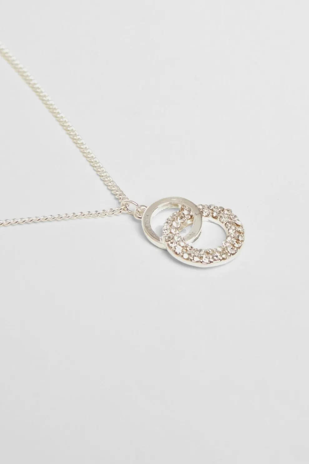 Silver Double Circle Jewellery Set