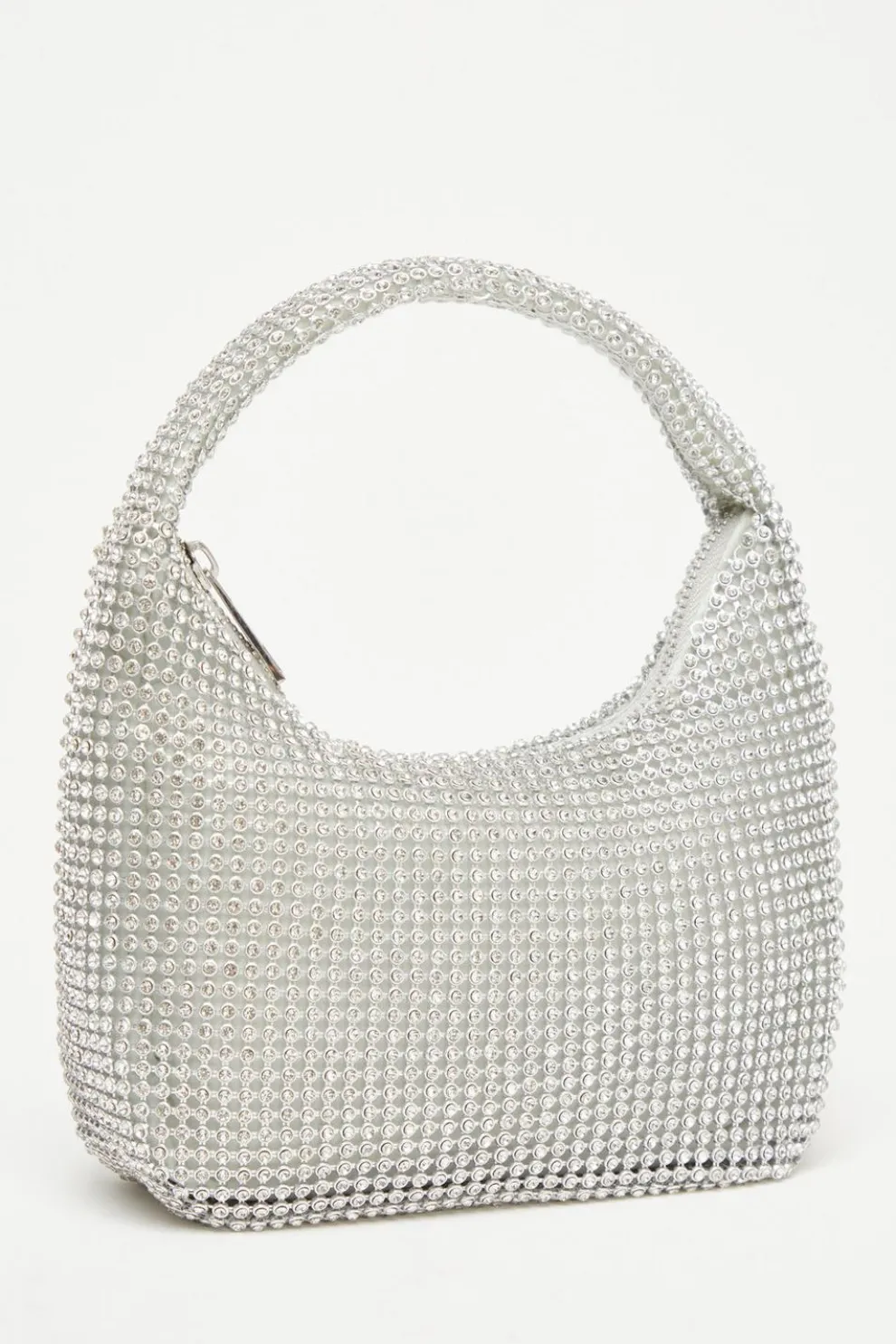 Silver Embellished Mini Bag
