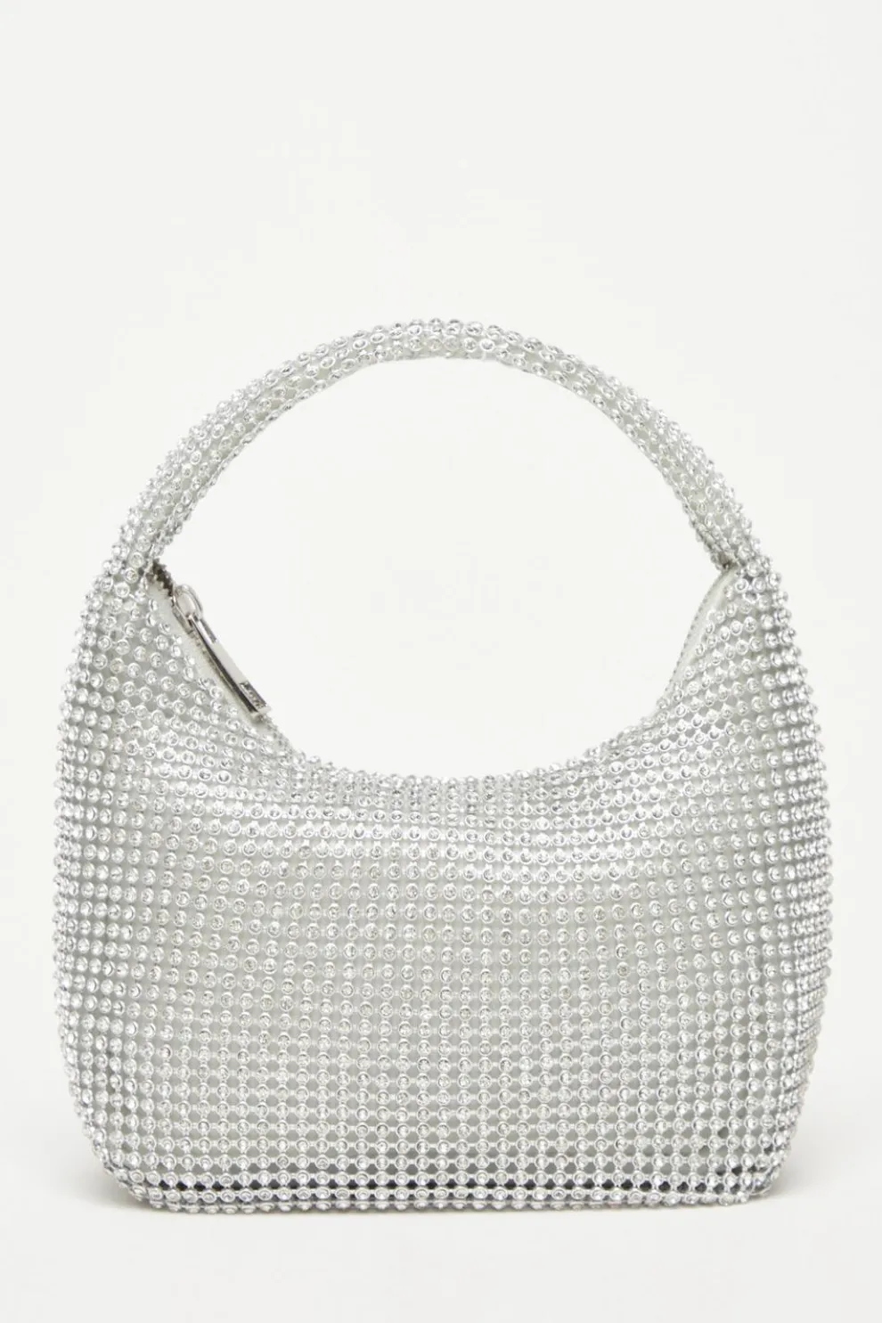 Silver Embellished Mini Bag