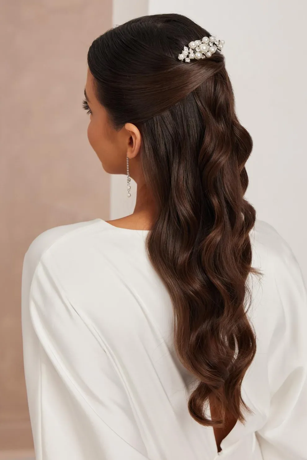 Silver Embellished Hair Comb