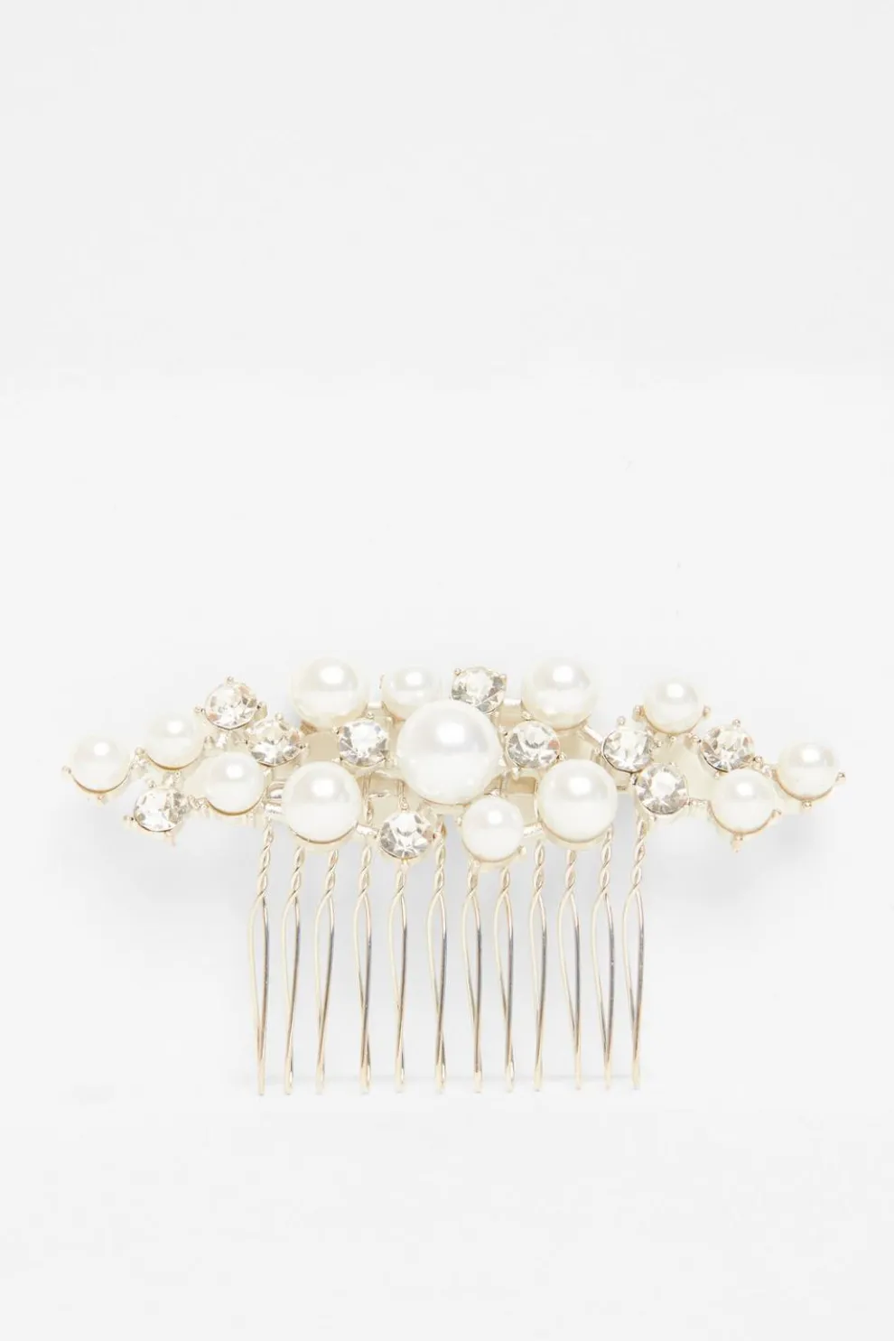Silver Embellished Hair Comb