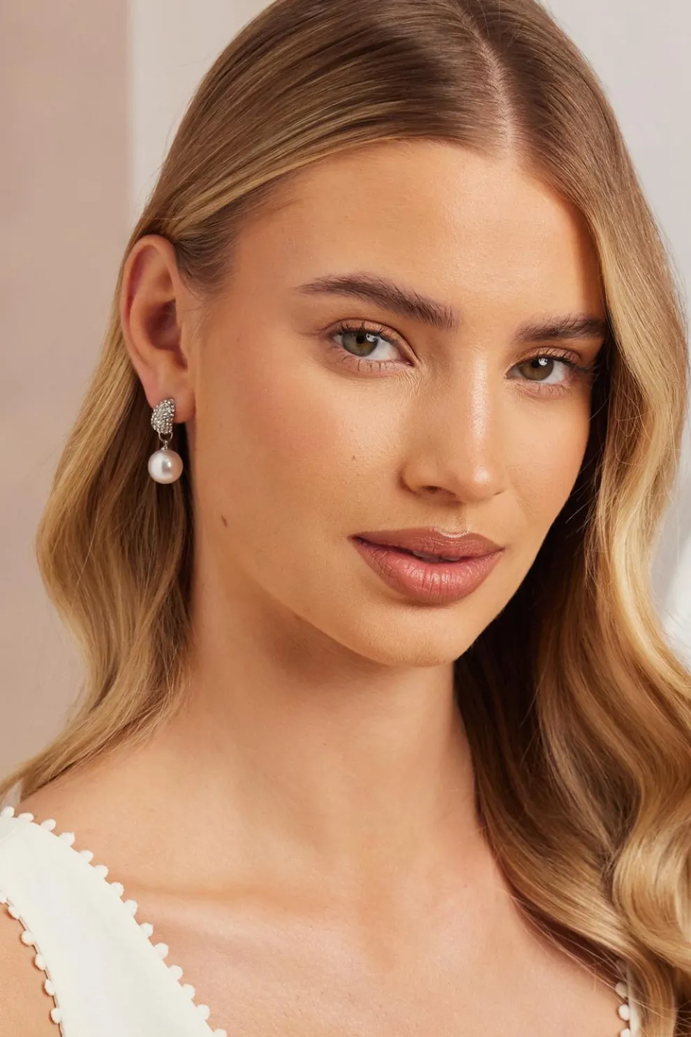 Silver Pearl Drop Earrings