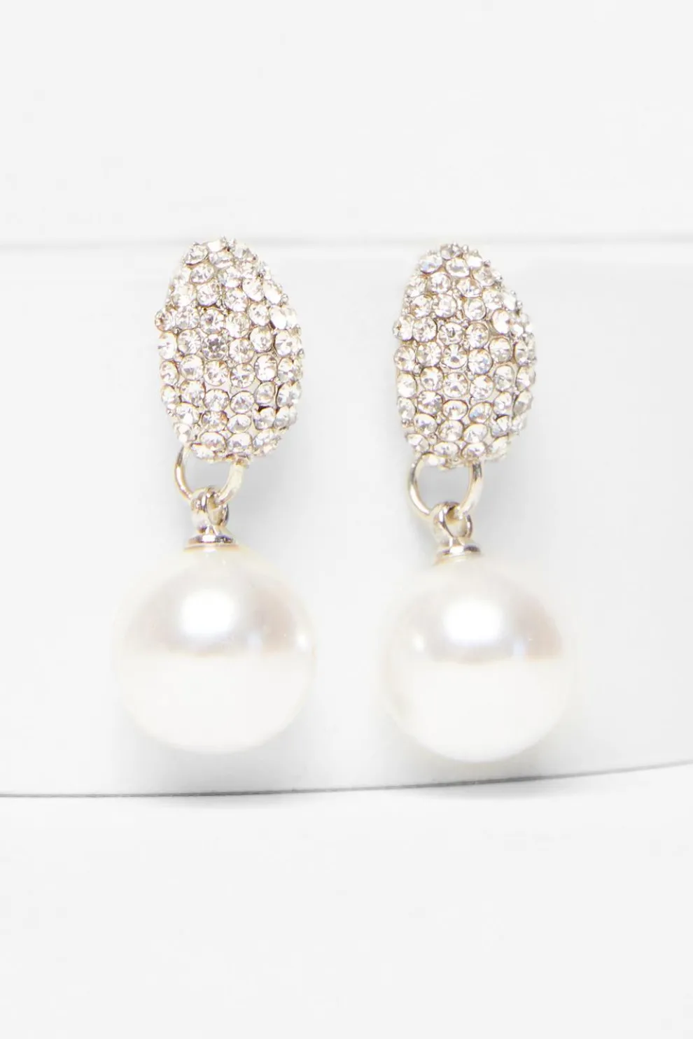 Silver Pearl Drop Earrings