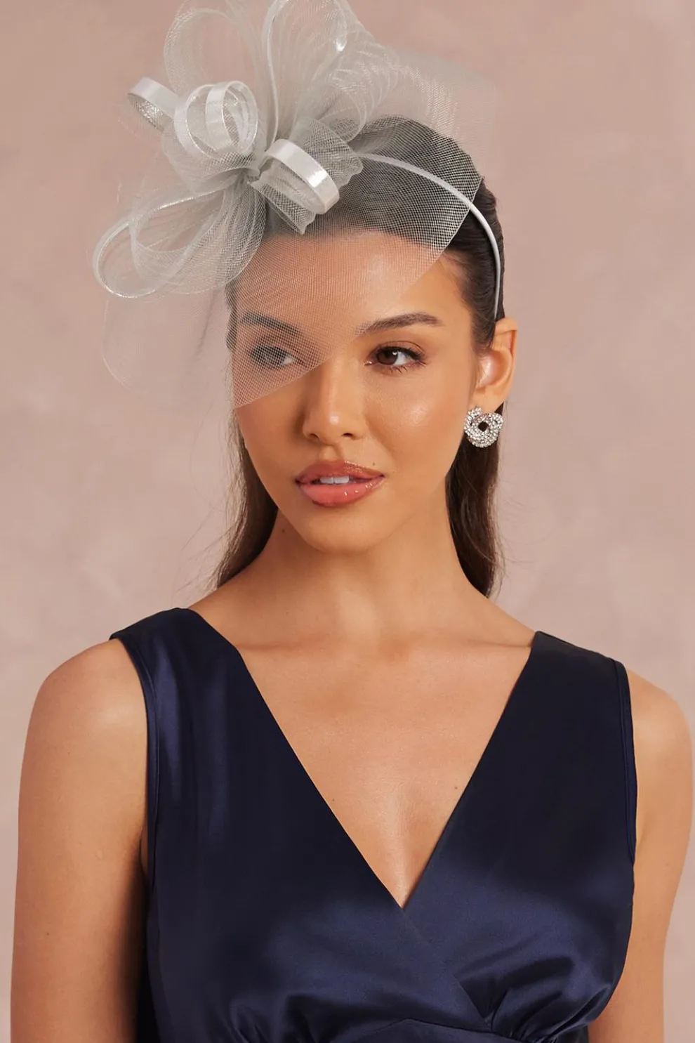 Silver Shimmer Loop Fascinator