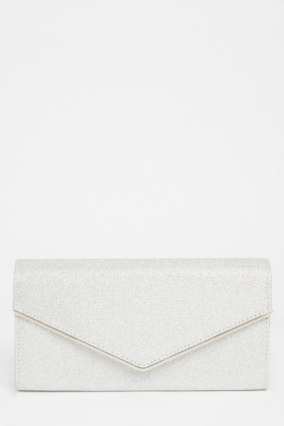 Silver Thin Clutch Bag