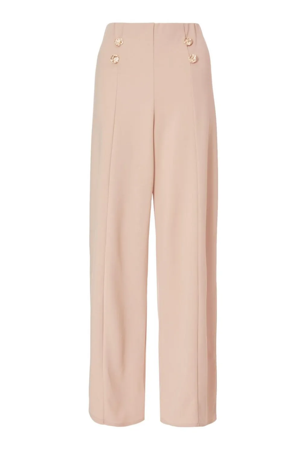 Stone Button Detail Palazzo Trousers