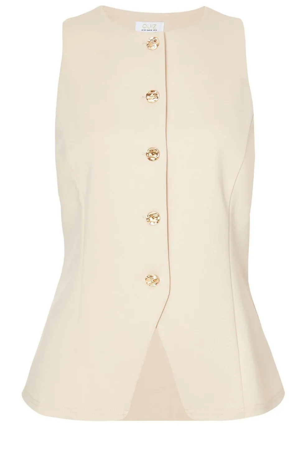 Stone Button Front Waistcoat