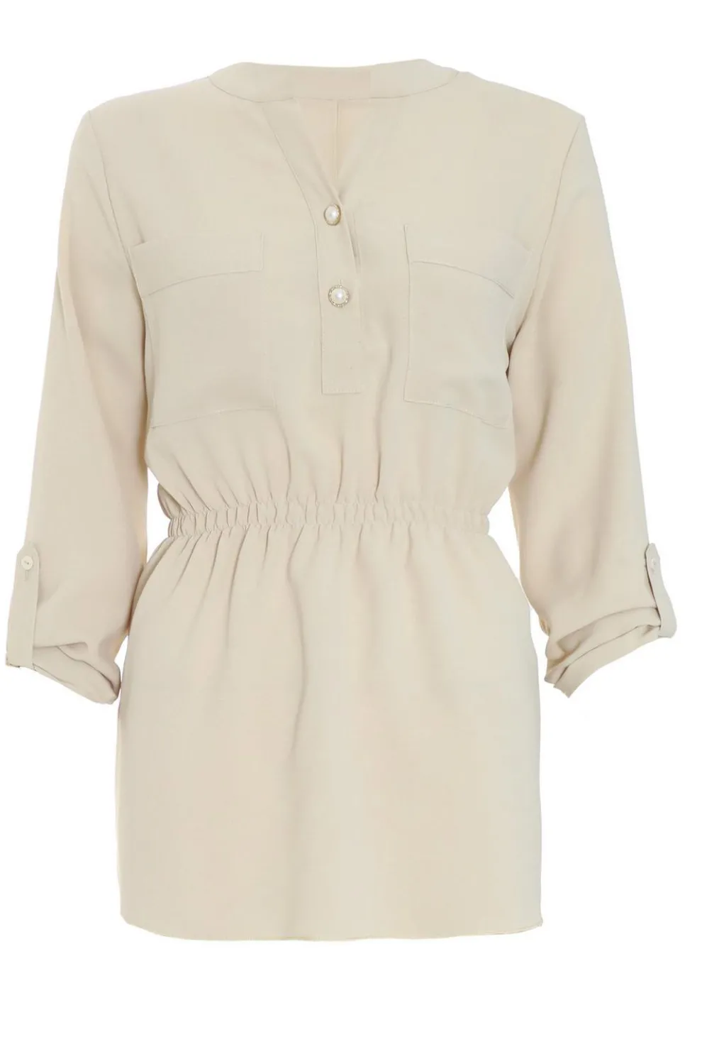 Stone Button Up Blouse