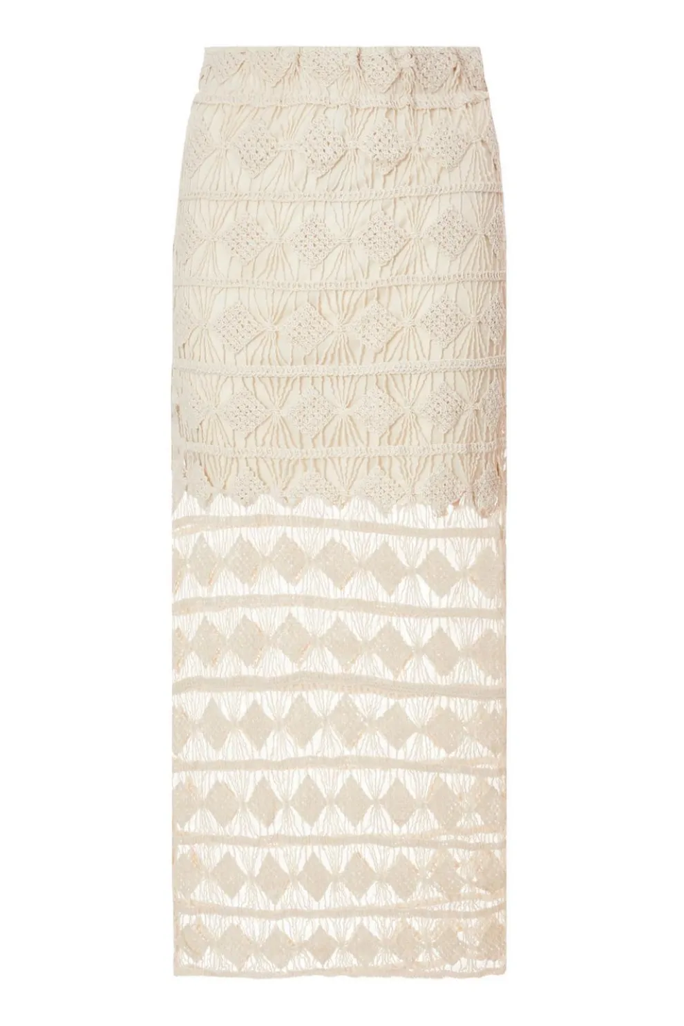 Stone Crochet Midaxi Skirt