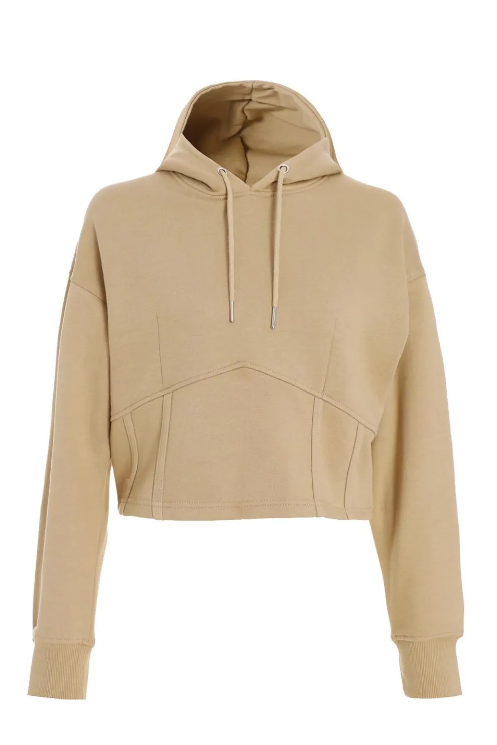 Stone Cropped Corset Hoodie