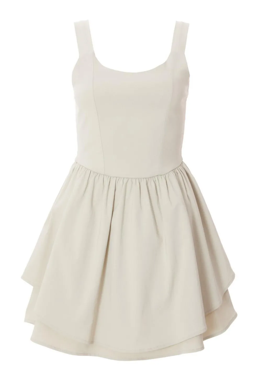 Stone Double Layered Skater Dress