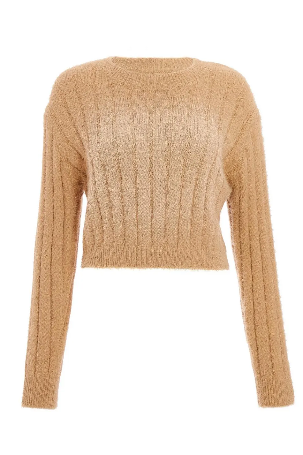 Stone Fluffy Knit Jumper