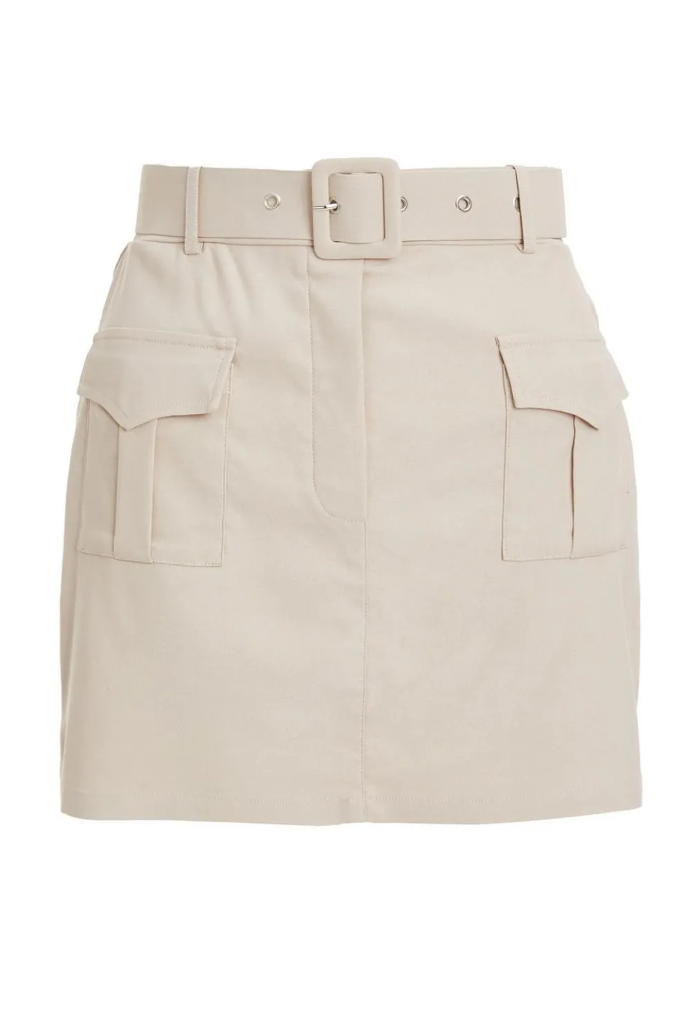 Stone High Waisted Cargo Skort