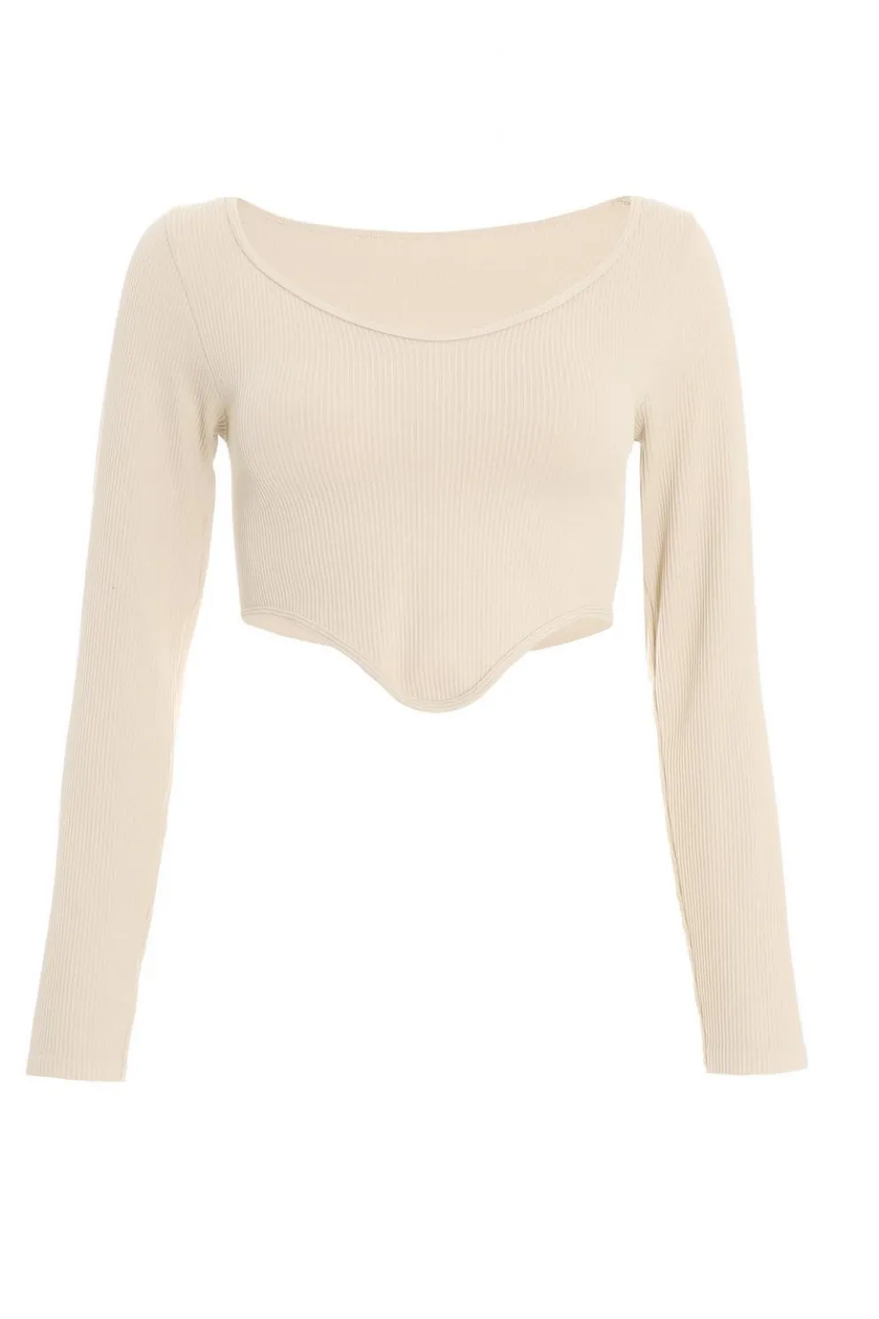 Stone Ribbed Crop Top