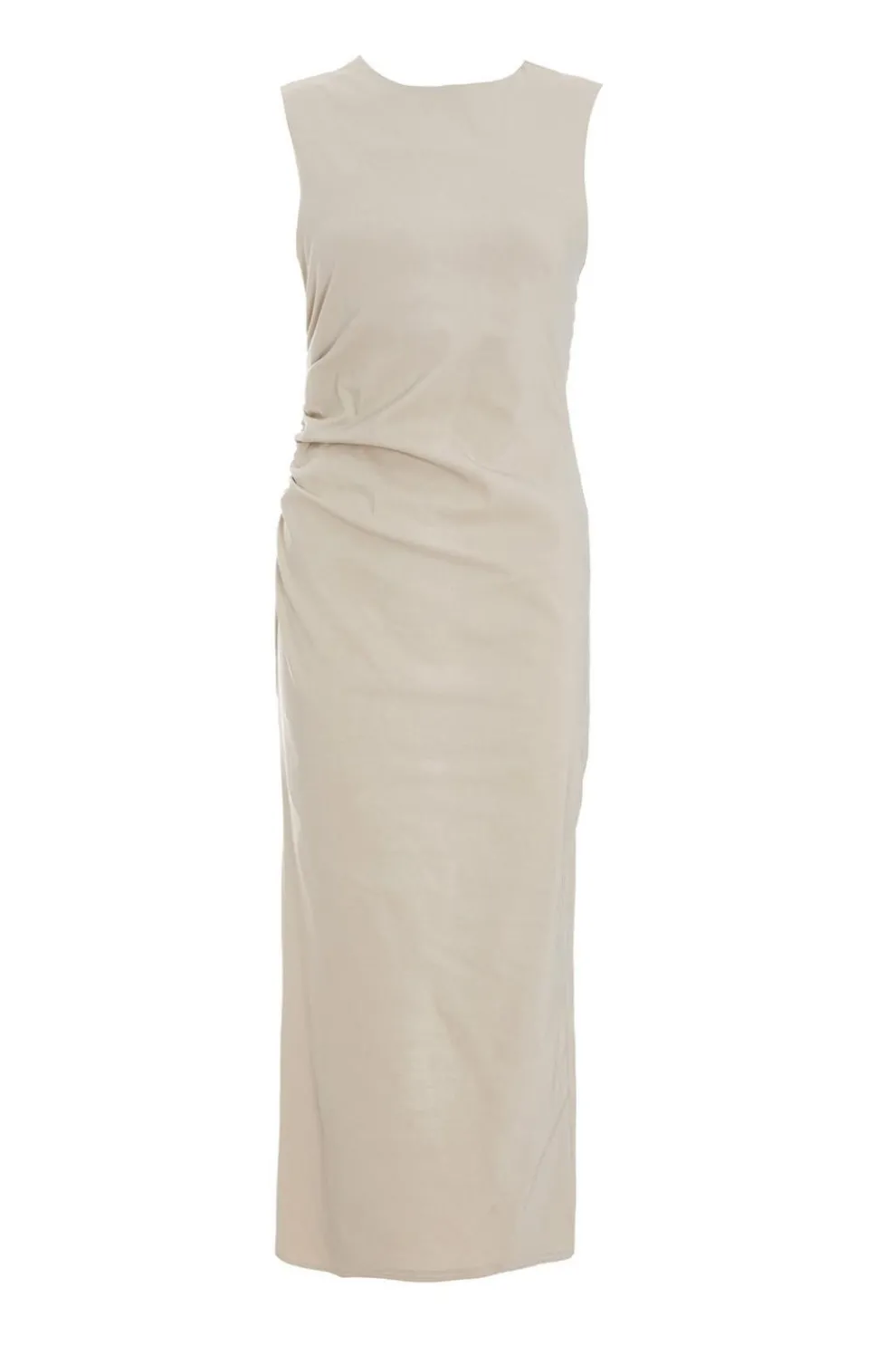 Stone Ruched Midi Dress