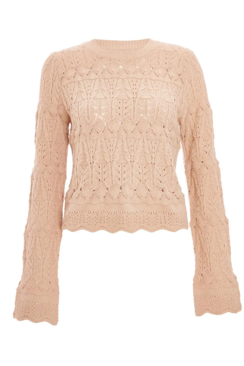 Stone Scalloped Knit Jumper