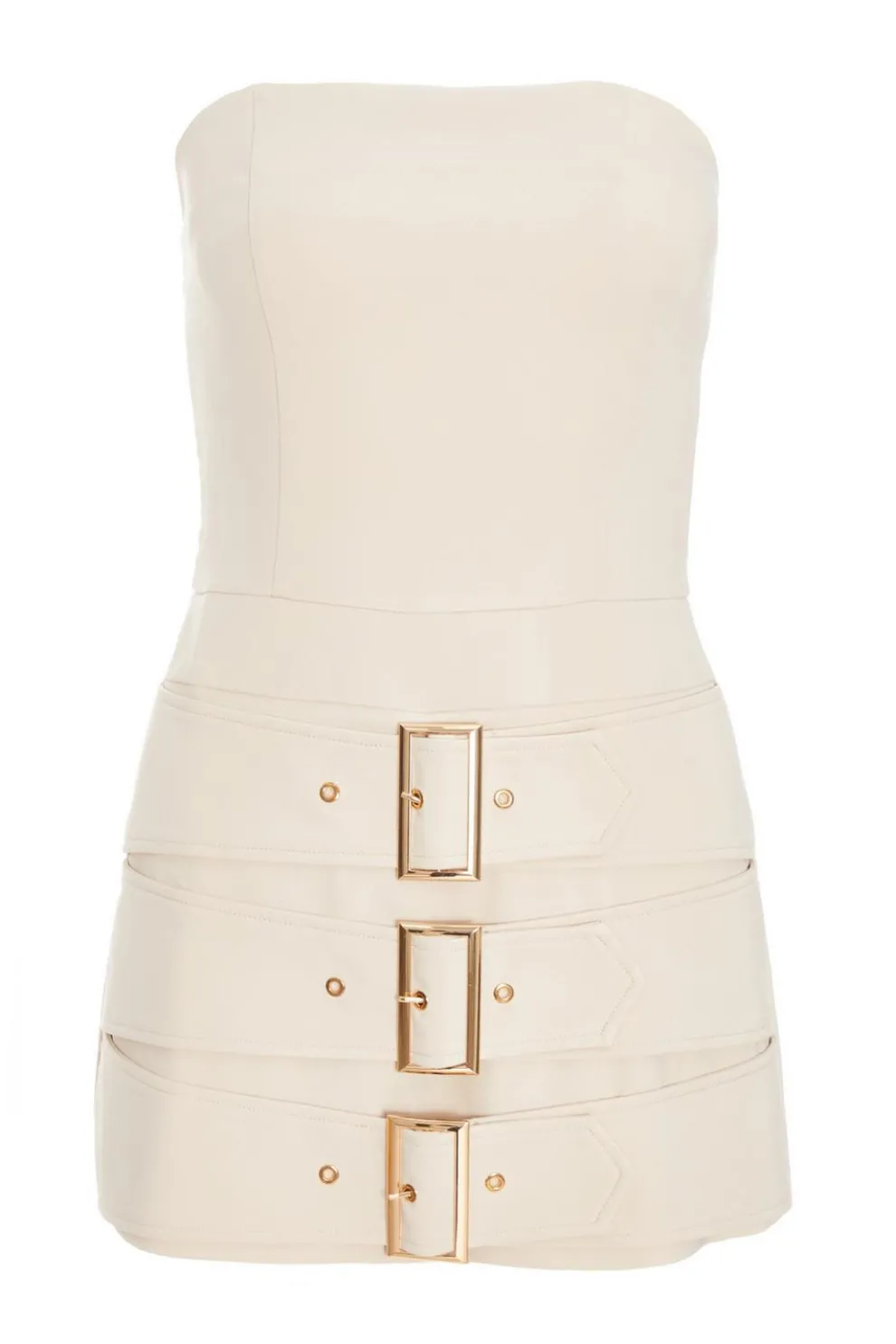 Stone Triple Belted Bandeau Playsuit