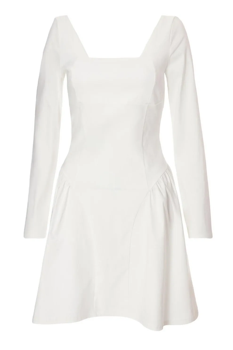 White Bow Back Skater Dress