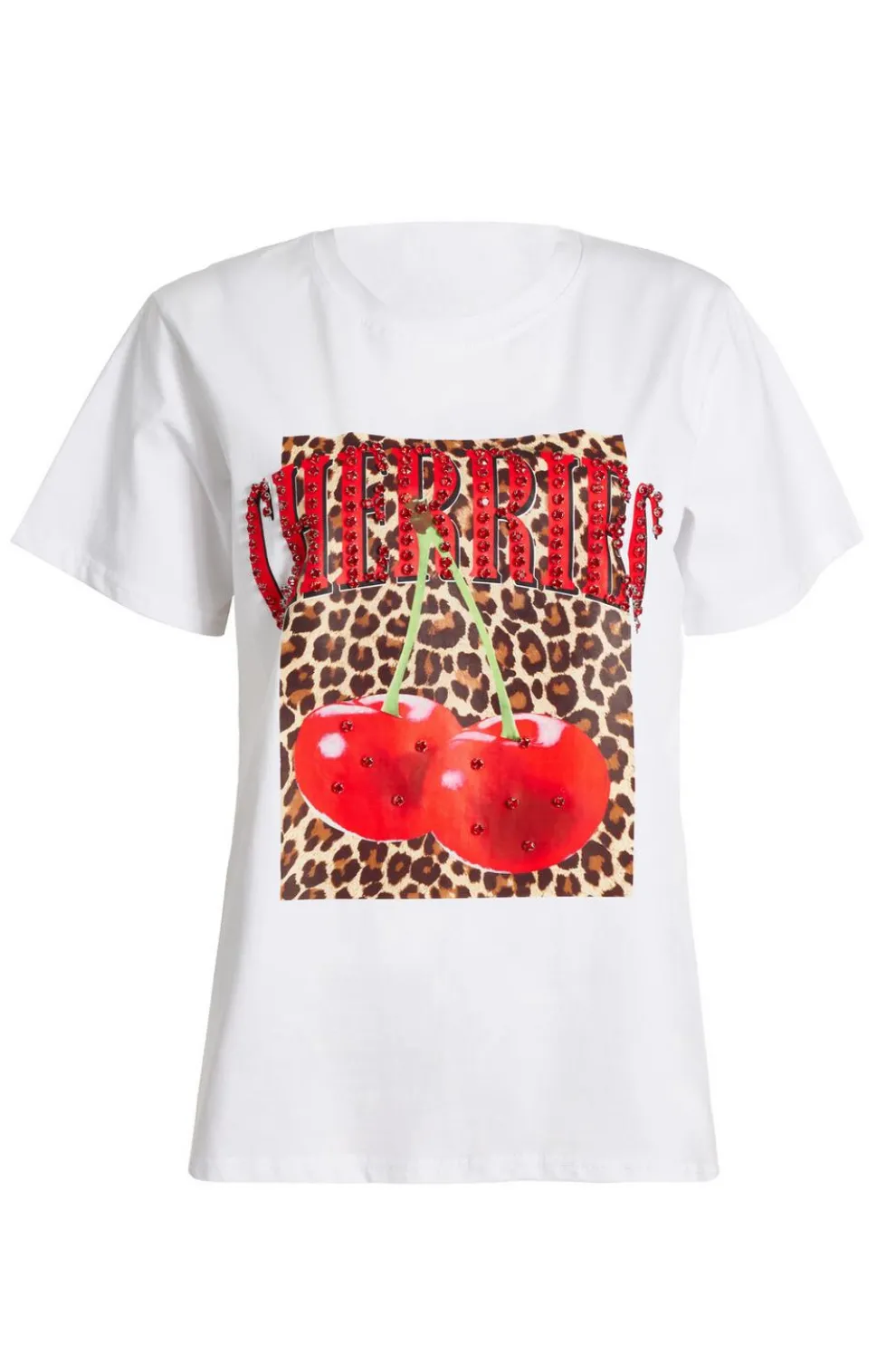 White Cherry Graphic T-Shirt