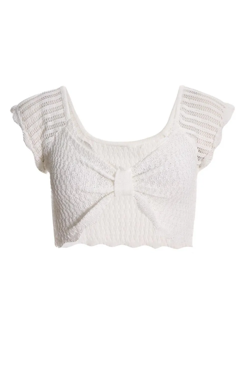 White Crochet Crop Top