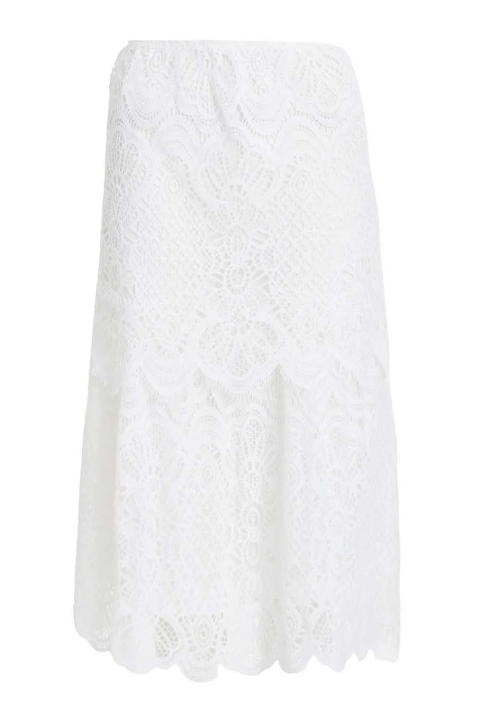 White Crochet Lace Skirt