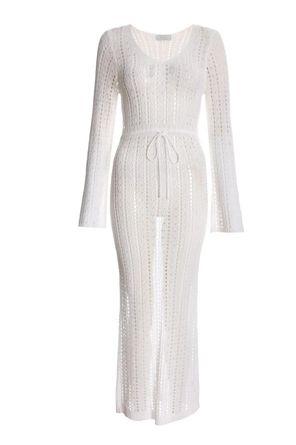 White Crochet Maxi Dress