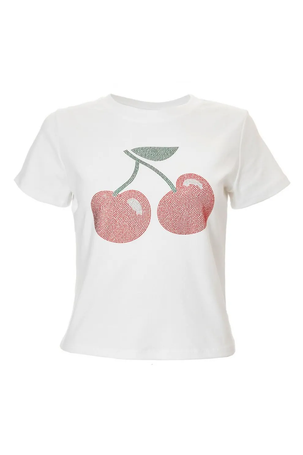 White Diamante Cherry Top