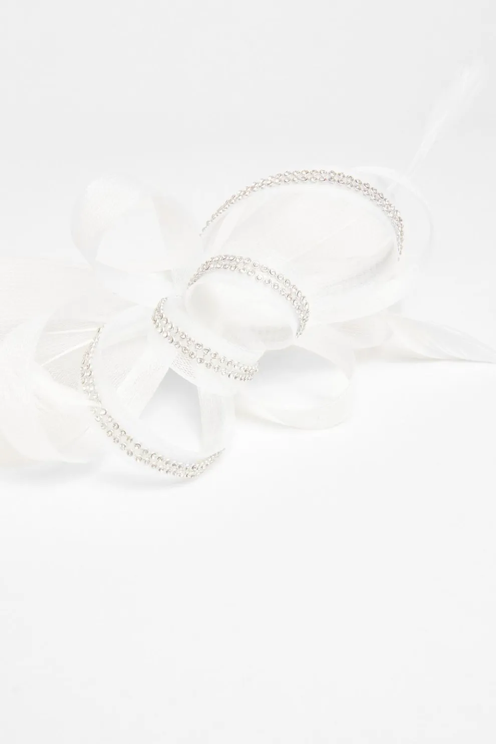 White Diamante Headband Fascinator
